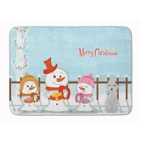 Carolines Treasures Merry Christmas Bedlington Terrier Blue Machine Washable Memory Foam Mat BB2421RUG